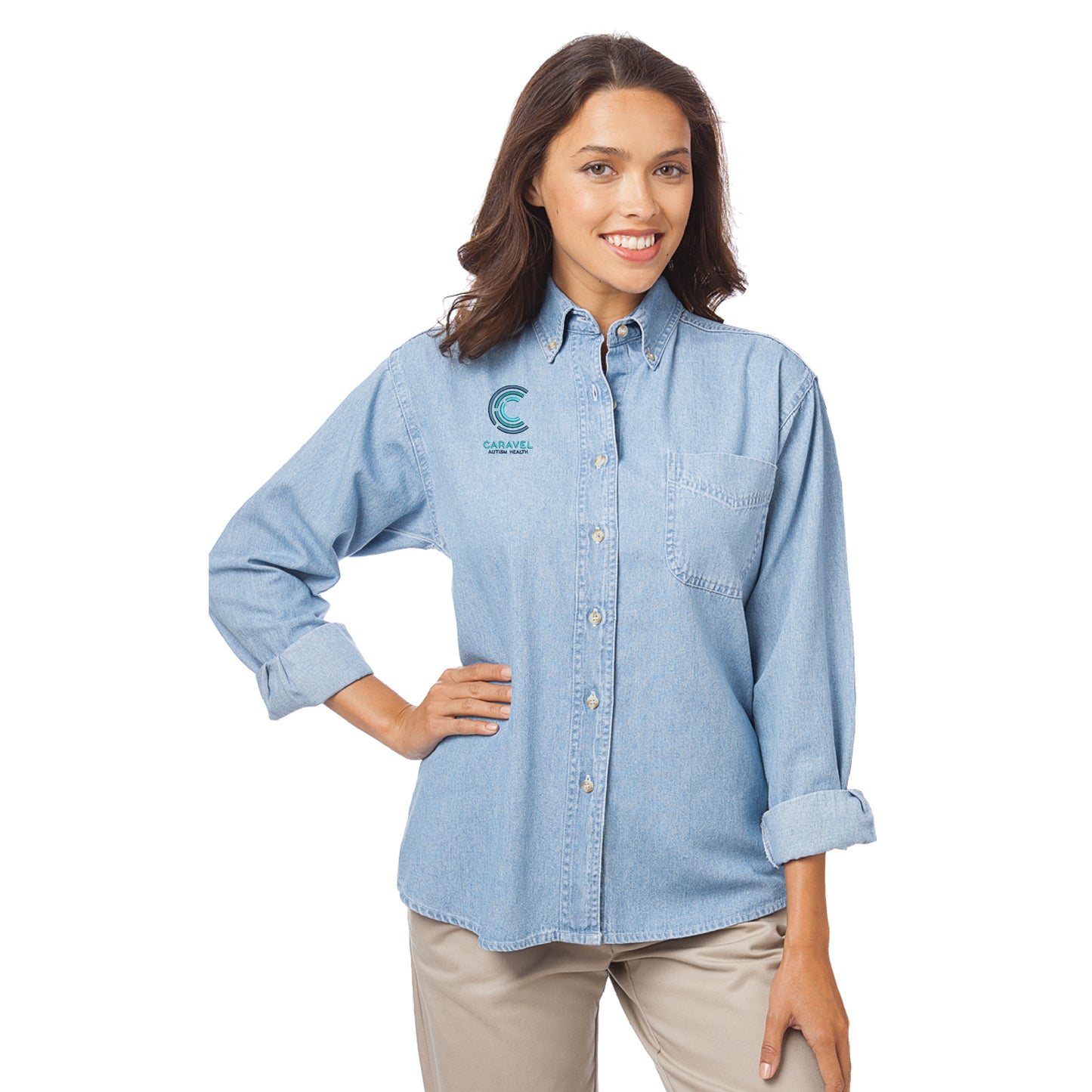 Ladies' L/S 100% Cotton Denim Shirt