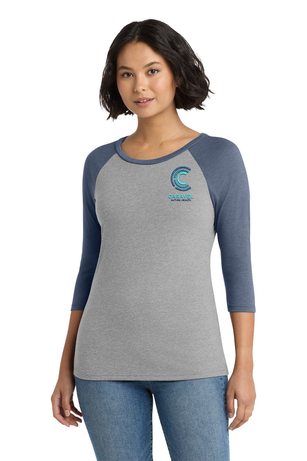 District Women's Perfect 3/4 Sleeve Raglan