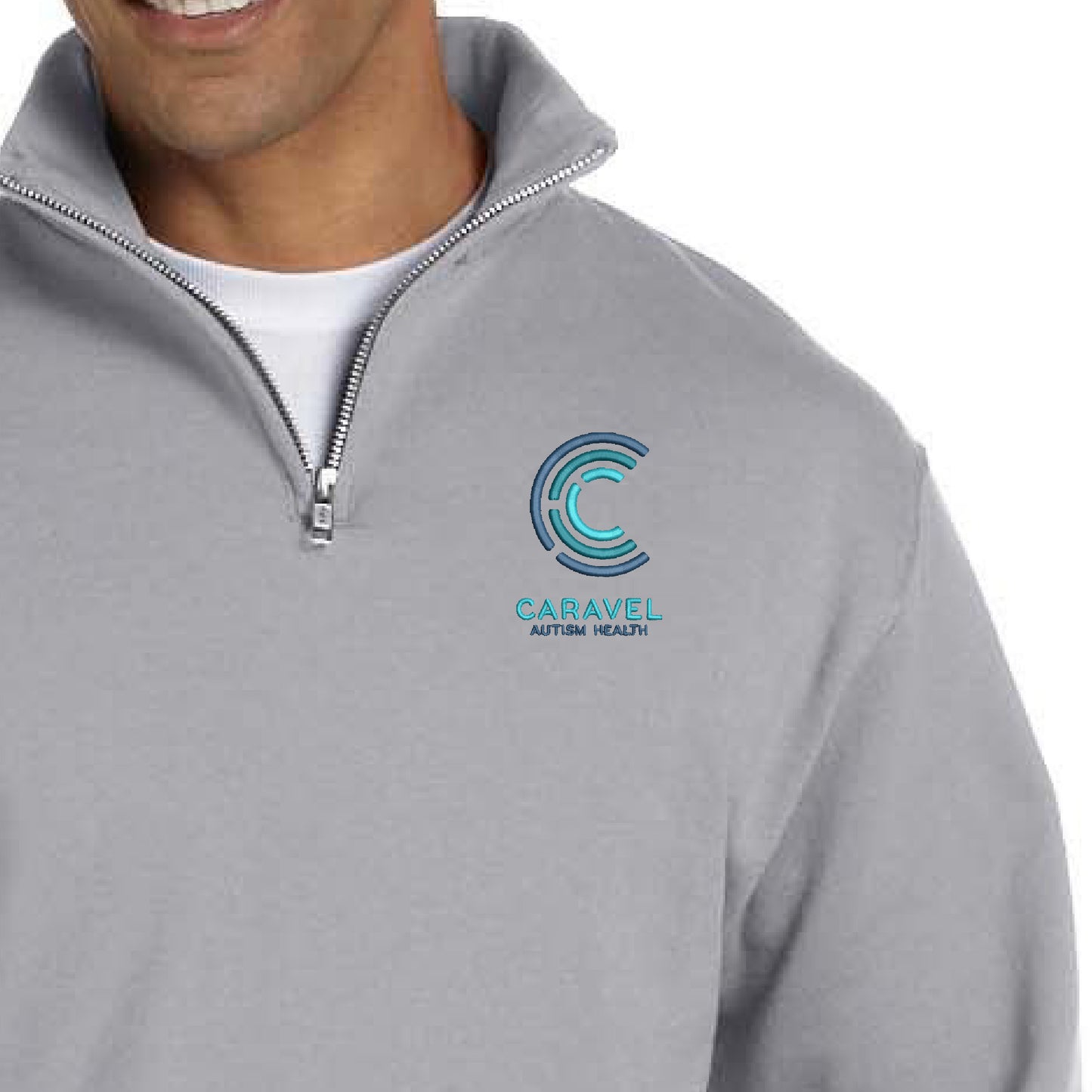 Jerzees Adult NuBlend® Quarter-Zip Cadet Collar Sweatshirt