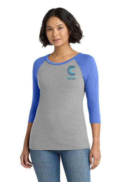 District Women's Perfect 3/4 Sleeve Raglan